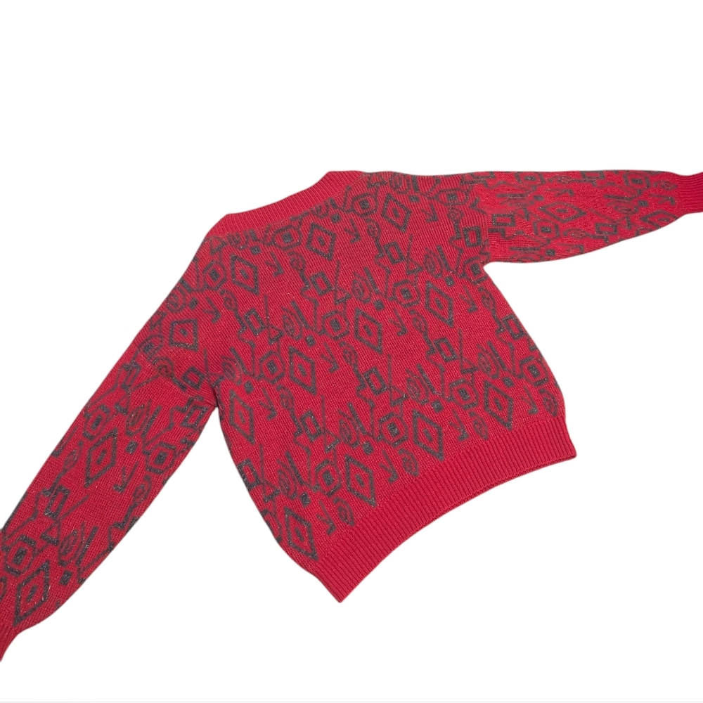 Italian Wool Geo Print Sweater